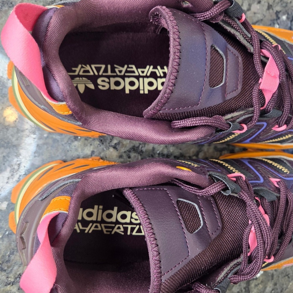Adidas Hyperturf Adventure DDLM Dia de los Muertos Mens 10 HQ6022 Orange Maroon - Picture 4 of 9